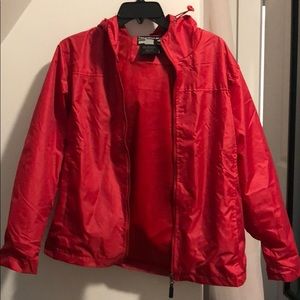 Red lightweight Windbreaker
